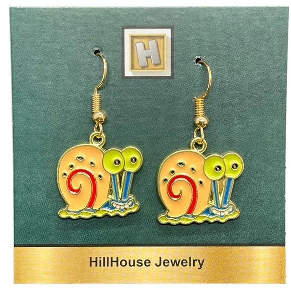 SpongeBob Gary the Snail Earrings - Picture 5 of 5